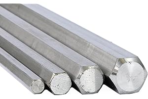 EVEK 6 pans en acier inoxydable Ø 6 mm (Aisi — 303/1.4305 / X8CrNiS18-9) Barre hexagonale au choix 6 pans 1 m