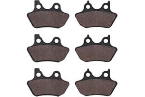 SOLLON Front and Rear Brake Pads for Harley Davidson 2000-2007 Dyna Electra Glide Ultra Classic Road King Heritage Softail Fatboy Night Train