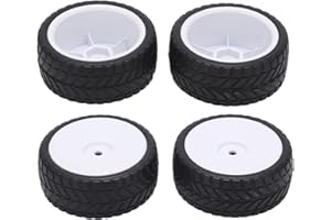 Dilwe RC Autoreifen, Dauerhaft und hochwertig, RC Auto Ersatzteile, 4PCS Gummi/Kunststoff für 1/10 RC Auto, RC Crawler Armaturen für Fans, Rennstrecke, Gelände, Alltag