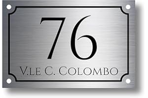 Targa Porta In Acciaio Inox Targa Con Nome Targa Con Freccia - Foto 10