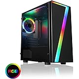 CiT Raider PC-Gaming-Gehäuse, Mid-Tower ATX Sieben RGB