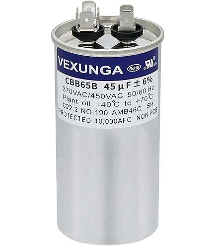 GE Genteq Capacitor Dual Run Round 35/5 uf MFD 370 Volt VAC