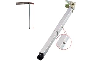 KDDEON Pieds de Table de Meubles de Bricolage en Acier Inoxydable Réglable,Télescopique Pliable Pieds de Bureau de Bar,pour Tables de Salle À Manger,Armoire,50-130cm,avec Vis (70cm/27.6in)