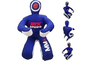 RTX SPORTS RTX MMA Judo Grappling Dummy Boxing Bag Brazilian Jiu Jitsu Sitzposition Dummy Wrestling Kampfkunst Unterwerfung Selbstverteidigung Karate Training Dummy | Leinwand - Ungefüllt