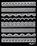 3D Nail Art French White Lace Flowers Stickers Adhesive Decals on Nail