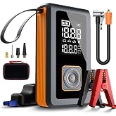 Jouis Ak&uuml; Takviye Cihazı ve Dijital Hava Kompres&ouml;r&uuml; Seti 15200 mAh - 150 PSI Taşınabilir Lastik Şişirme Pompası, Powerbank Fo
