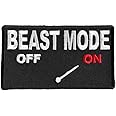Motohog Unique Embroidered Iron & Sew on Patch (Beast Mode) 4.5X2.5 inches