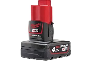 Milwaukee M12B4 4.0Ah Lithium-Ion Battery - Red