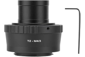 PUSOKEI Hopcd T2-M4/3 Telescope Adapter Ring, Metal 1.25inch Telescope Mount Adapter Ring for Olympus M4/3 Camera, M42 0.75 mm Thread