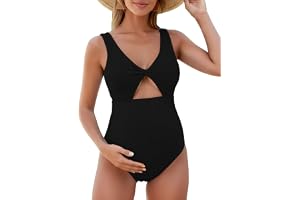 FEOYA Graviditet baddräkt V-ringad damer moderskap baddräkt mammabikini främre kors bikini för gravida kvinnor med avtagbar bröstvaddering badkläder för kvinnor S–XL
