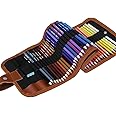 48 Pcs Colored Pencils Set Vivid Watercolor Pencils Set with Portable Roll-Up Canvas Carry Case Best Gift
