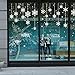 Produktbild ODJOY-FAN Weiß Schneeflocke Glasaufkleber Fröhlich Weihnachten Haushalt Zimmer Fenster Mauer Aufkleber Wandgemälde Dekor Abziehbild Entfernbar Wandtattoos (58cmx138cm) (Weiß,1 PC)