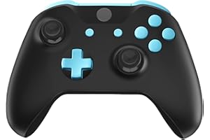 eXtremeRate Boutons de Remplacement Complet pour Xbox One S/X Manette, Trigger LB RB LT RT Bumpers D-Pad ABXY Start Back Sync Buttons Customisé pour Xbox One S/X Manette Modèle 1708, Bleu Céleste