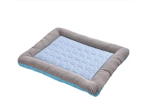 beautyhe Colchon Perro Impermeable Antideslizante Alfombra Enfriadora Durable Colchon Impermeable Exterior para Perros Gato PequeñOs Y Medianos Grandes Blue,Large