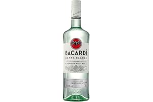BACARDÍ Carta Blanca Superior White Rum, rhum emblématique des Caraïbes, idéal pour la réalisation de cocktails, 37,5 % vol., 300 cl / 3 L
