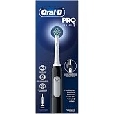 Oral-B Pro Serisi 1 Siyah Elektrikli Diş Fır&ccedil;ası, 1 Diş Fır&ccedil;ası Başlığı, Braun Tasarımı