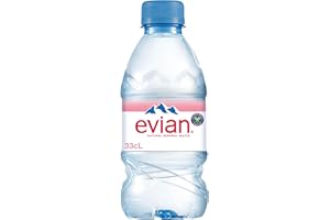 Evian Naturelle, de l'eau minérale française, PET non gazeuse - 0.33L