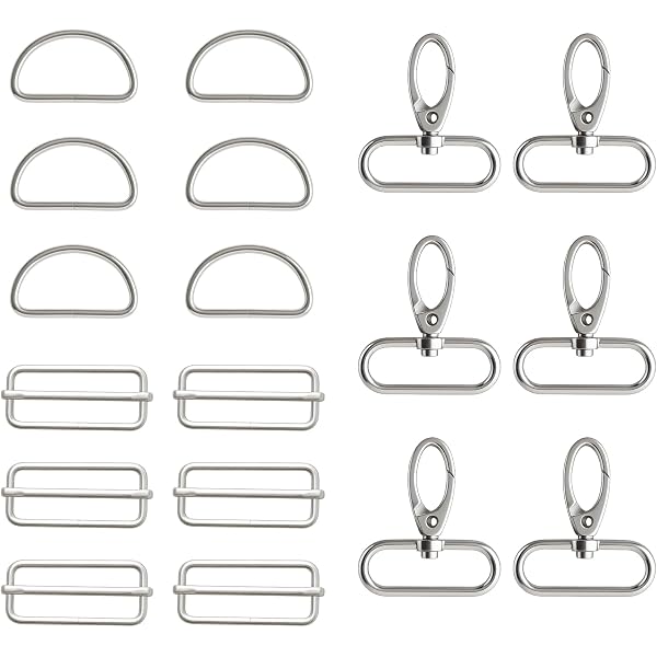Draaibare Karabijnhaak Set – 50-delige Naai-accessoires – Met D-ringen, Triglide Gespen, Magnetische Knopen – Voor Tassen, Riemen, Sleutelhangers En Hondenbanden (brons)