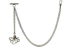 ZTA Albert Kette Taschenuhr Kette Weste Kette für Männer FOB T BAR mit Schwenkverschluss mit Oktopus Design Anhänger FOB Charme