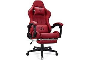 play haha. Sedia da gioco Sedia da ufficio Sedia girevole Sedia da computer Sedia da lavoro Sedia da ufficio Sedia ergonomica (Rosso, Con poggiapiedi)