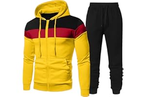 MXETWJEL Mens Tracksuit Set Full Zip Hoodie Top Bottoms Drawstring Joggers 2 Piece Sets Full Sleeve Hooded Gym Sweatsuits Plain Yoga Pants Outfit Clearance Drawstring Waistband Casual Athletic Sets Size S-3xl