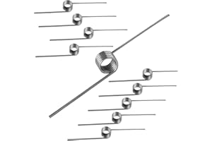 Qrity 10 Pezzi Molle in Acciaio Inossidabile 304, 5mm OD, 6 Giri, Angolo di 180°, Molla di Torsione, Molla a V Torsione per Progetti di Riparazione