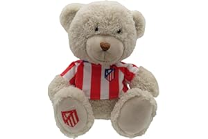 CYPBRANDS Marchi CyP - Atlético de Madrid, peluche, orso, bambola, maglietta dell'Atlético de Madrid, colore marrone, prodotto ufficiale