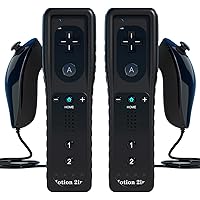 TechKen 2 in 1 Wii Telecomando Motion Plus Wii Remote Game Controller e Nunchuk Controller per Wii e Wii U con Custodia in Si