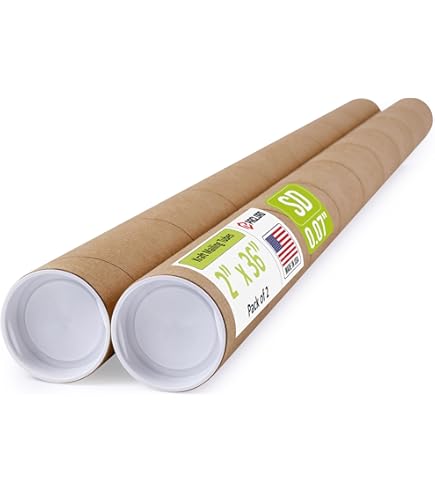 2" X 15" Kraft Mailing Tube, Shipping, Heavy Duty Mailers Poster Tube Packing 2 Inches X 15 Inches Clauvinck Office Pack Of 2 - View #5