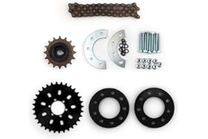 L-faster Rueda de Cadena de Bici Bicicleta habló la Rueda Trasera 32t piñón para Nuestra Izquierda Drive Motor Kit 16t Rueda Libre con Adaptador para Motor my1016z