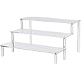 BYCY Clear Acrylic Display Stand Perfume Display Stand, 3 Tier Desserts Holder,3 Tier Cupcake Display Risers Steps for Organizer and Decoration