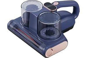 FUVSHU Aspirador de Colchones, Aspiradora para ácaros UV-C, Doble Copa Design, Cepillo motorizado, Filtros HEPA Lavable, Ligero, con Cable