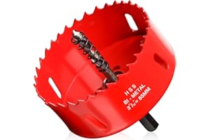 ITOOLFIRM Bohrkrone 85mm Durchmesser mit Zentrierbohrer, Universal Lochsäge Lochfräser Lochbohrer aus HSS M42 Bi-Metall für Holz, Weich Metall und Kunststoff (Rigipsplatten und Trockenbau)