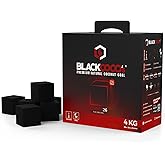 BLACKCOCO’s - 4 KG Premium Shisha Kohle Naturkohle Kokosnuss und BBQ - Hochwertige Kokos Coal Briketts für Wasserpfeife & Gri