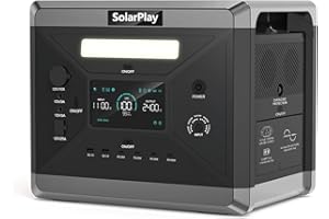 CELLPLAY SolarPlay Q2501 Generateur Electrique Portable, 2160 Wh Batterie LiFePO4 Station Electrique, 2400 W (4800W Pic) 230 V Groupe Electrogene Solaire pour Camping, Voyage Maison/Bureau