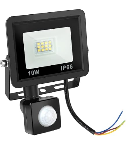 JESLED LED Strahler 20W Mit Bewegungsmelder - 2200LM IP66 Außenstrahler