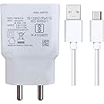 18W Charger for vivo V40e / V 40 e Charger Original Adapter Like Android Mobile Fast USB Wall Charger with 1 Meter USB Type C Charging Data Cable (3 Amp, TVI6, White)