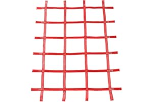 ‎LASIPROFI LASIPROFI Gurtbandnetz 35 mm 1,31 x 1,05 m | PES Ladungssicherungsnetz für Transporter, Paletten, Kisten | Machenweite: 220x220 mm; LC: 1000 daN; Farbe: rot