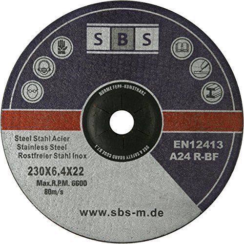SBS Schruppscheiben Metall INOX ø230 mm für Winkelschleifer - 10 Stück