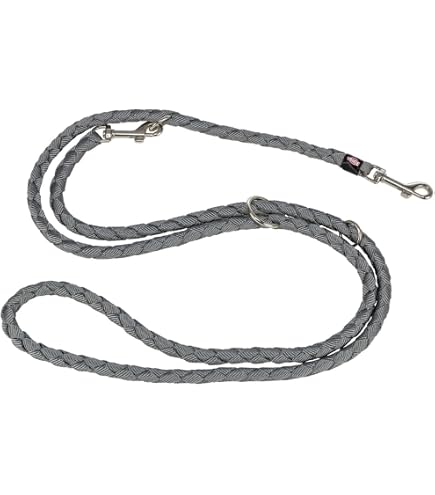 Dog With A Mission Hundeleine, Länge 155 Cm, 1,4 Cm Breit – Robuste Tauseilleine Aus Polyester & Leder, Mit Karabiner, Blau/türkis