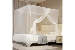 BUZIFU Moskitonetz Doppelbetten 200x200x180cm Großes Moskitonetz Bett Rechteckiger Netzvorhang Reise Fliegennetz Mückennetz Baldachin Mosquito Net Bed für Zuhause und Camping Geeignet, 1Einträge