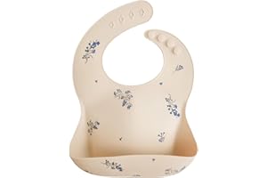 mushie Silikon Lätzchen für Kleinkinder & Babys | Babylätzchen mit Auffangschale | BPA frei & Wasserdicht | Sicheres Hochwertiges & Abwaschbares Lätzchen mit verstellbarer Passform |