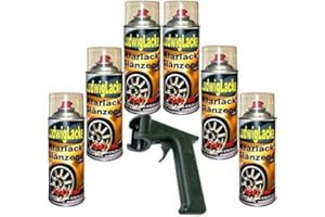 ‎LUDWIGLACKE LudwigLacke Klarlack glänzend Spraydose 6 x 400ml Plus Haltegriff