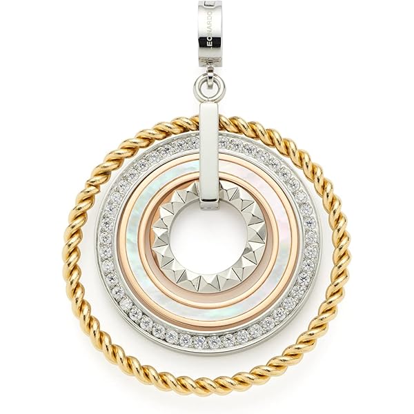 JEWELS BY LEONARDO Ohrring-Anhänger INES - Goldfarbene Herz-Anhänger Mit Glastropfen