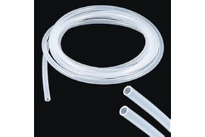 GHVACZS Elastyczny wąż silikonowy o długości 4 m, nadaje się do kontaktu z żywnością, średnica wewnętrzna 6 mm x 8 mm, średnica zewnętrzna 8 mm, przezroczysty wąż silikonowy do przenoszenia pompki