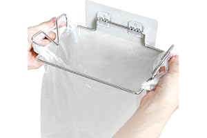 komsoup Sac Poubelle en Acier Inoxydable - Porte-Sac extérieur pour Poubelle,Sac Poubelle en Acier Inoxydable pour armoires Cuisine Portes placards Salle Bain
