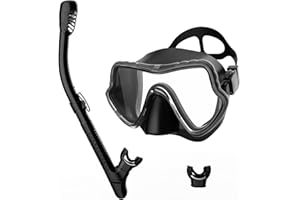 G2RISE SN02 Snorkel Set Adults - Scuba Mask Diving Goggles Dry Snorkeling Gear with Breath Easy Airflow Tech & Anti-fog Design（2PACK)