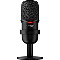 Hyperx Solocast – Microfono da gaming, USB a Condensatore, Per PC/PS5/PS4, Con Sensore "Tap-To-Mute", Per Gaming, Streaming, 