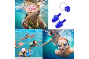 Mofun® SOFT TOUCH KIDS BLUE SWIMMING POOL SEA BEACH IN EAR PLUGS AND NOSE CLIP