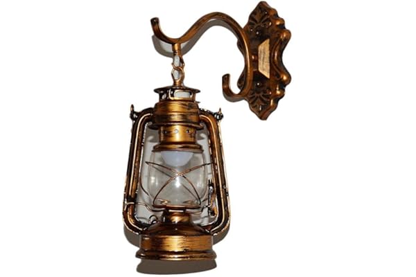 Lèche-murs Vintage Applique Lampe Lanterne Murale Eclairage Mural En Metal Verre E27 Retro Européen Style Lanterne Lampe Murale Antique Lanterne Applique Traditionnel Lampe Extérieure Lanterne Murale